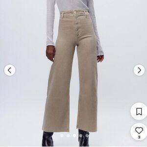 Zara Marine Straight Leg Tan Jeans